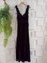 Ruched Up Straps Deep Neck Padded Maxi Dress